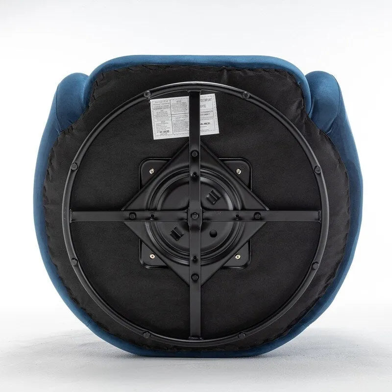 SEYNAR Modern Glam Velvet Upholstered 360 Degree Swivel Accent Armchair