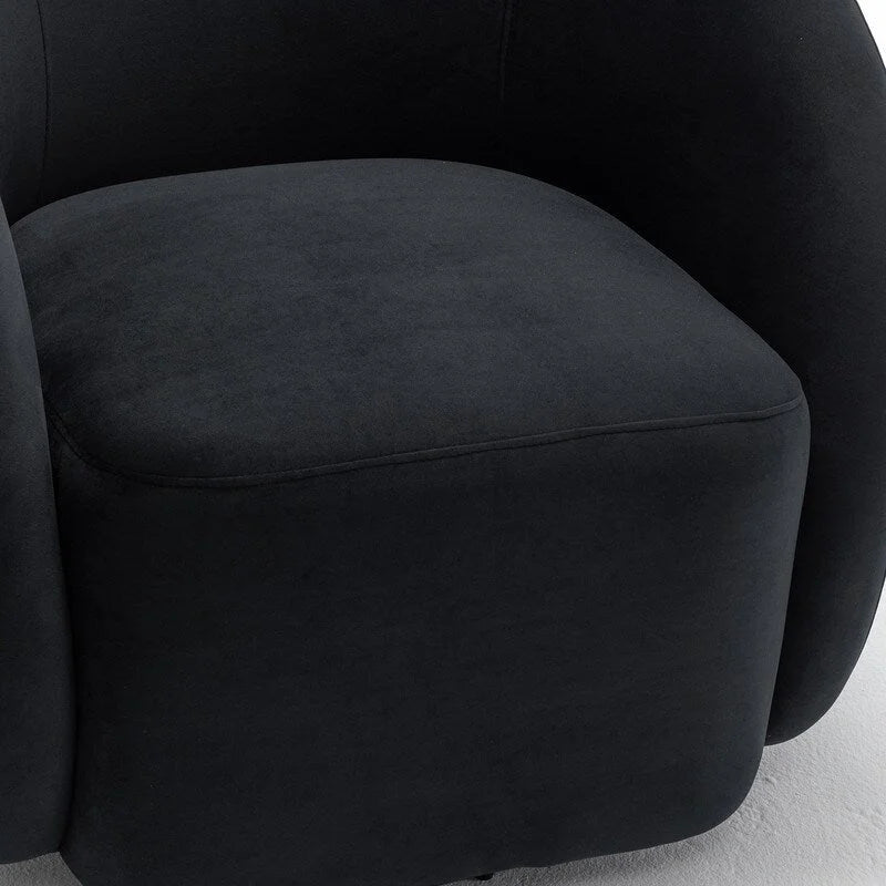 SEYNAR Modern Glam Velvet Upholstered 360 Degree Swivel Accent Armchair
