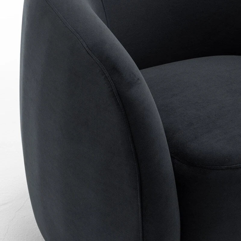 SEYNAR Modern Glam Velvet Upholstered 360 Degree Swivel Accent Armchair