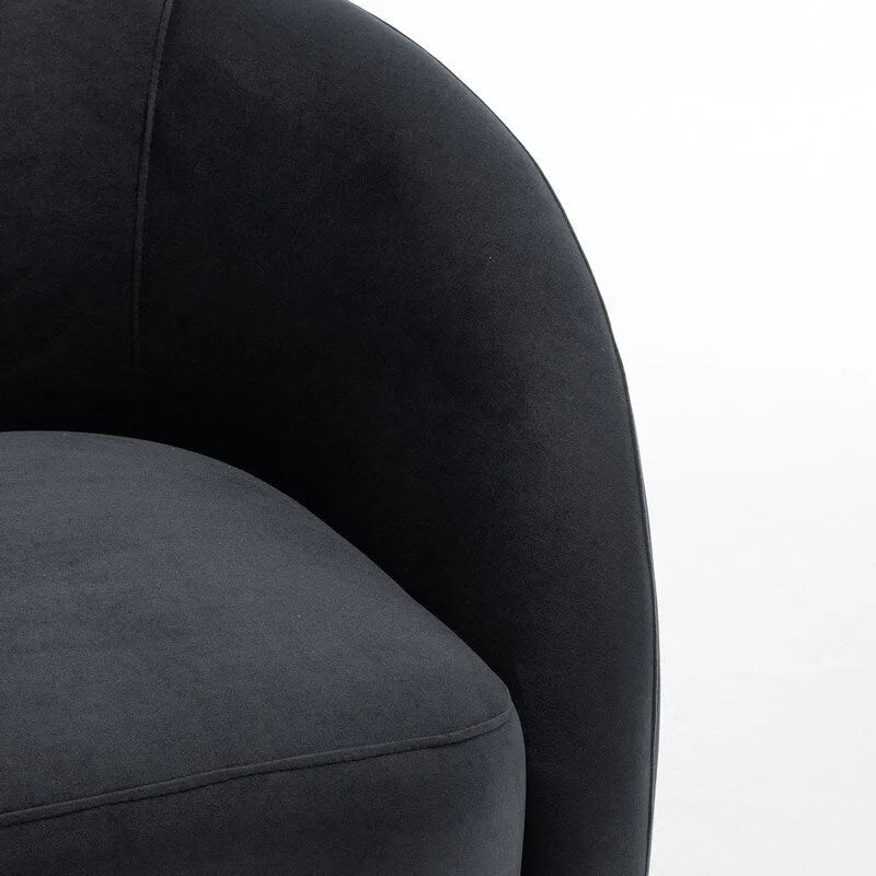 SEYNAR Modern Glam Velvet Upholstered 360 Degree Swivel Accent Armchair