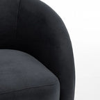 SEYNAR Modern Glam Velvet Upholstered 360 Degree Swivel Accent Armchair