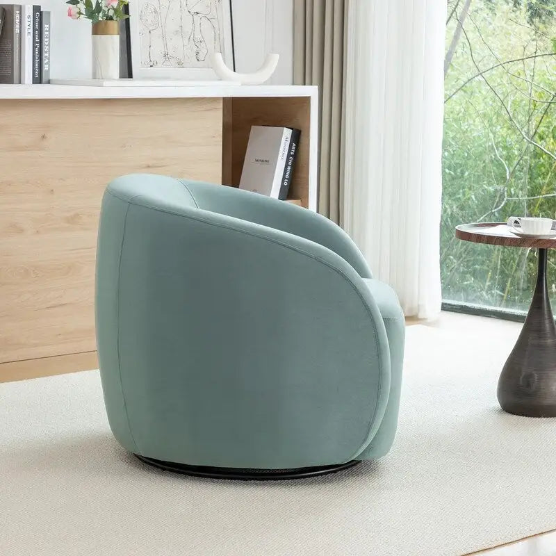 SEYNAR Modern Glam Velvet Upholstered 360 Degree Swivel Accent Armchair