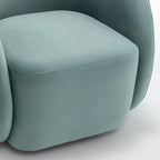 SEYNAR Modern Glam Velvet Upholstered 360 Degree Swivel Accent Armchair