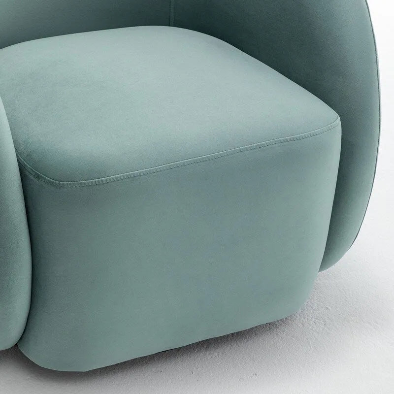 SEYNAR Modern Glam Velvet Upholstered 360 Degree Swivel Accent Armchair