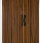 Murphy Bed Wall Bed with Wardrobe, Drawers, LED Light and Desk