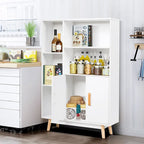 Costway Floor Storage Cabinet Free Standing Wooden Display Bookcase
