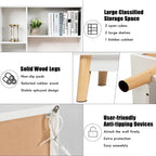 Costway Floor Storage Cabinet Free Standing Wooden Display Bookcase