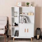Costway Floor Storage Cabinet Free Standing Wooden Display Bookcase