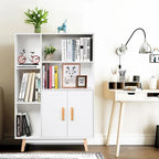 Costway Floor Storage Cabinet Free Standing Wooden Display Bookcase