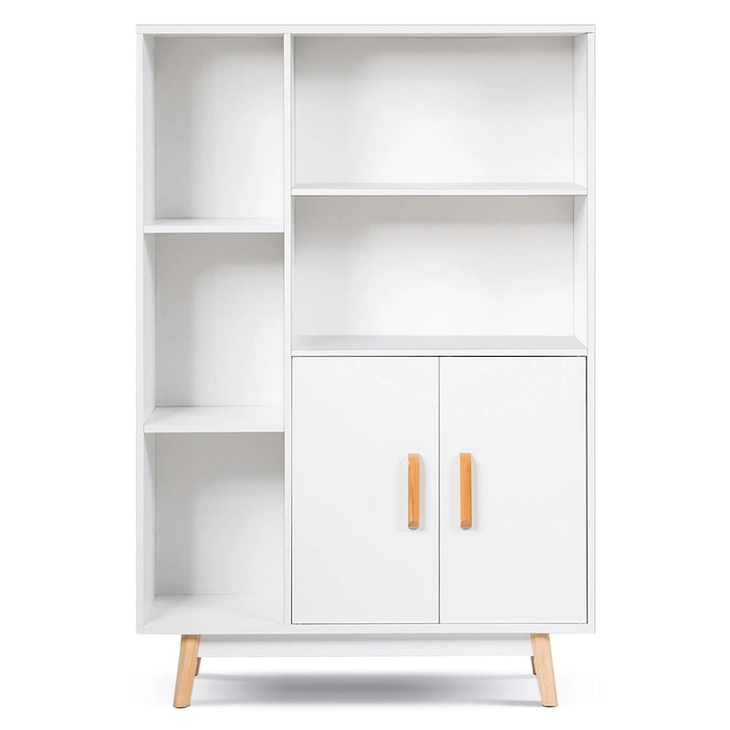 Costway Floor Storage Cabinet Free Standing Wooden Display Bookcase