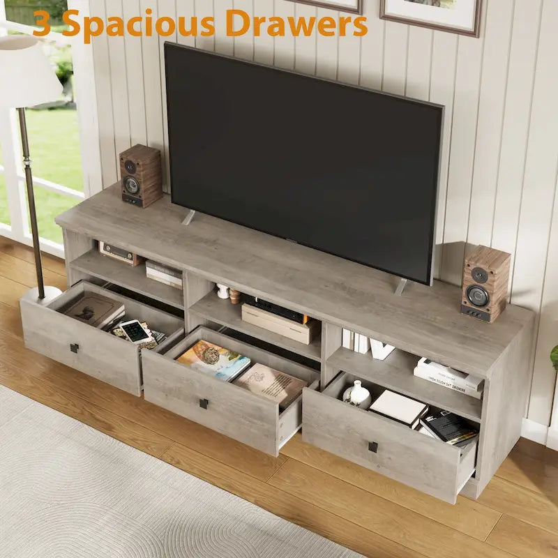 TV Stand for 75 Inch TV, Entertainment Center with Storage Drawer - 65 inches