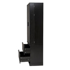 Farmhouse Bathroom Storage Cabinet with 2 Large Drawers, 8-Door storage Rack & 3 Shelves