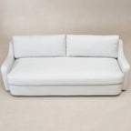 KINWELL 3-Seater Linen Upholstered Deep Seat Sofa with Flippable Cushions, 90W