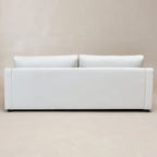 KINWELL 3-Seater Linen Upholstered Deep Seat Sofa with Flippable Cushions, 90W