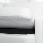 KINWELL 3-Seater Linen Upholstered Deep Seat Sofa with Flippable Cushions, 90W