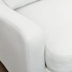 KINWELL 3-Seater Linen Upholstered Deep Seat Sofa with Flippable Cushions, 90W