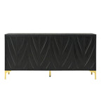 60 Press-to-Open Design Sideboard Buffet Cabinet with 4 Doors
