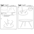 Urban Chic Coffee Table 30 Inch Round Tray Top, Handcrafted Washed White Mango Wood