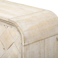Curved Entrance Cabinet Sideboard Buffet Storage Cabinet / 4 Doors Accent Cabinet for Hallways Living Rooms