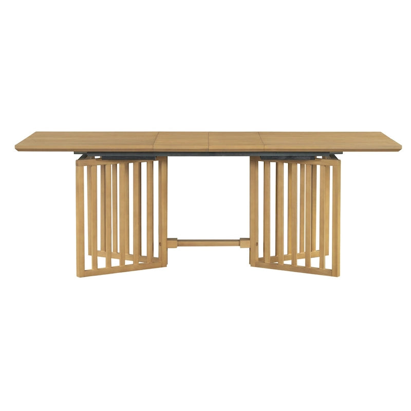 Farmhouse 9-Piece Dining Table with 212 Removable Leaves & 8 Dining Chairs