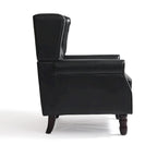 Set of 2 Vegan Leather Upholstered Button Tufted Accent Chair