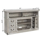 Traditional Rustic Farmhouse TV Stand with 6 Drawer, 4 Storage Shelf and Cable Management For Living Room Bedroom