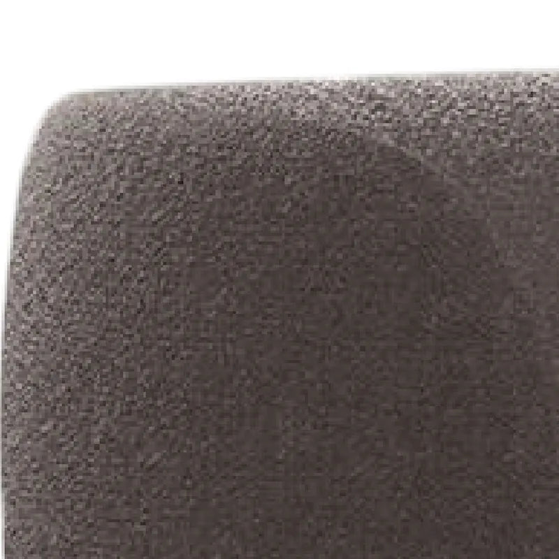 Srey Loveseat, 64 Inch, Charcoal Gray Boucle, Curved Kidney Shape