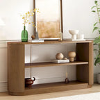 Christopher Knight Home - Mirod Modern Entryway Console Table with Open Shelf & Elegant Wood Grain Design