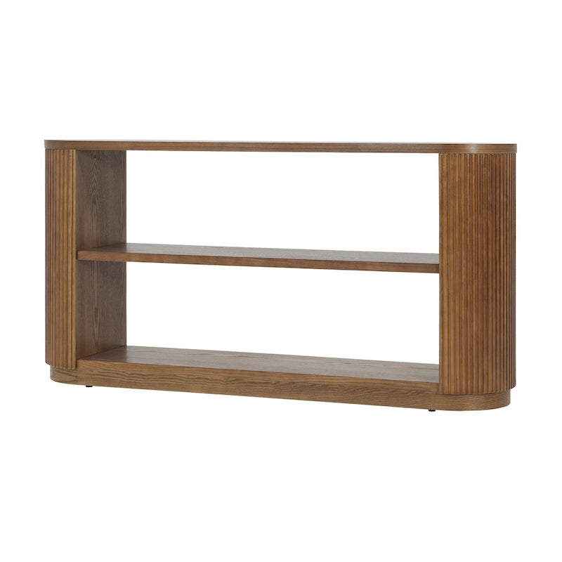 Christopher Knight Home - Mirod Modern Entryway Console Table with Open Shelf & Elegant Wood Grain Design