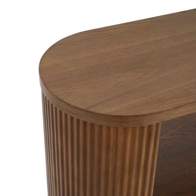 Christopher Knight Home - Mirod Modern Entryway Console Table with Open Shelf & Elegant Wood Grain Design
