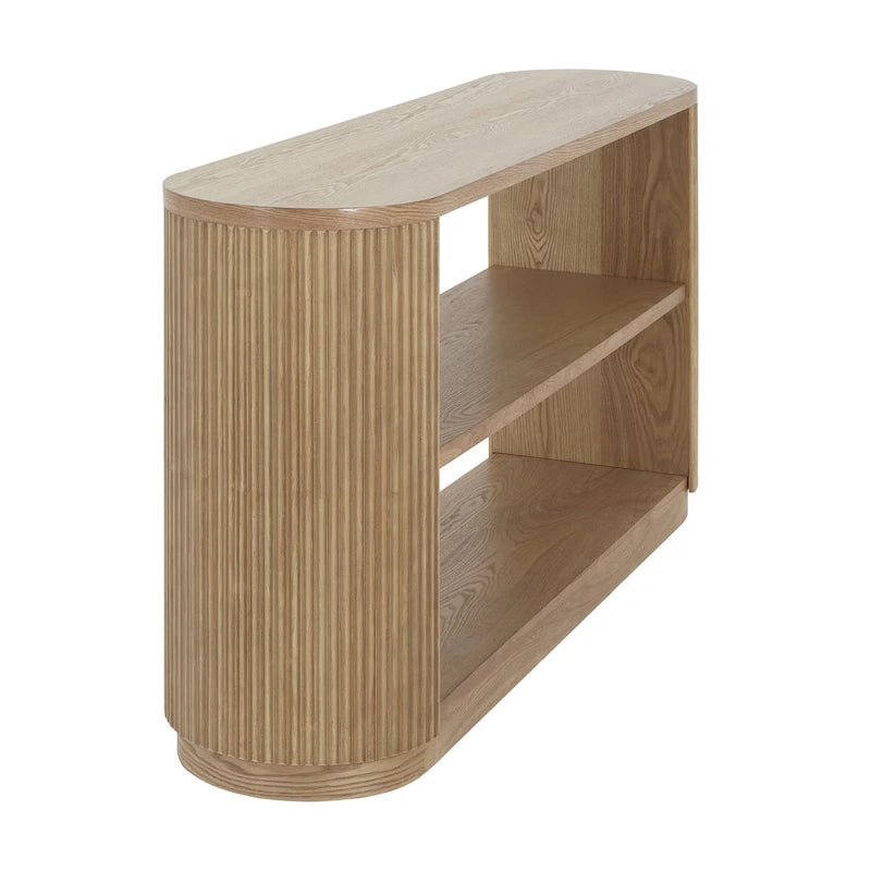 Christopher Knight Home - Mirod Modern Entryway Console Table with Open Shelf & Elegant Wood Grain Design