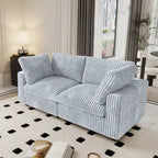 78.74 Modular Sectional Couches, Plush Deep Seat Sleeper Sofa with Removable Covers