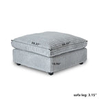 78.74 Modular Sectional Couches, Plush Deep Seat Sleeper Sofa with Removable Covers