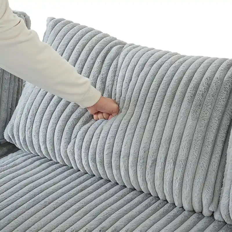 78.74 Modular Sectional Couches, Plush Deep Seat Sleeper Sofa with Removable Covers