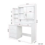 Makeup Vanity Desk with Mirror and Lights