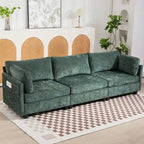 111.42 Chenille Upholstered Three Seater Sofa