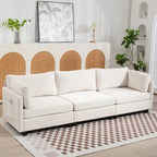 111.42 Chenille Upholstered Three Seater Sofa