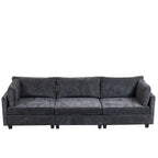 111.42 Chenille Upholstered Three Seater Sofa