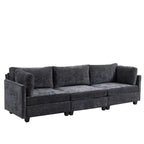 111.42 Chenille Upholstered Three Seater Sofa