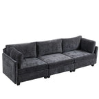 111.42 Chenille Upholstered Three Seater Sofa