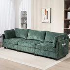 111.42 Chenille Upholstered Three Seater Sofa