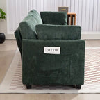 111.42 Chenille Upholstered Three Seater Sofa