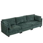 111.42 Chenille Upholstered Three Seater Sofa