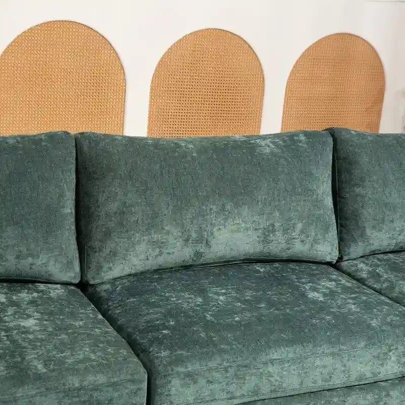 111.42 Chenille Upholstered Three Seater Sofa