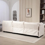 111.42 Chenille Upholstered Three Seater Sofa
