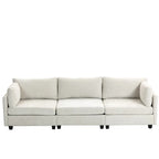 111.42 Chenille Upholstered Three Seater Sofa