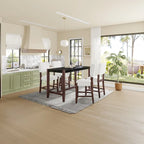 5-Piece Counter Height Dining Table Set, Faux Marble Bar Table and 4 Upholstered-Seat Chairs