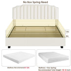 Full Size Modern Style Velvet Upholstered Platform Bed with Storage Space for Bedroom