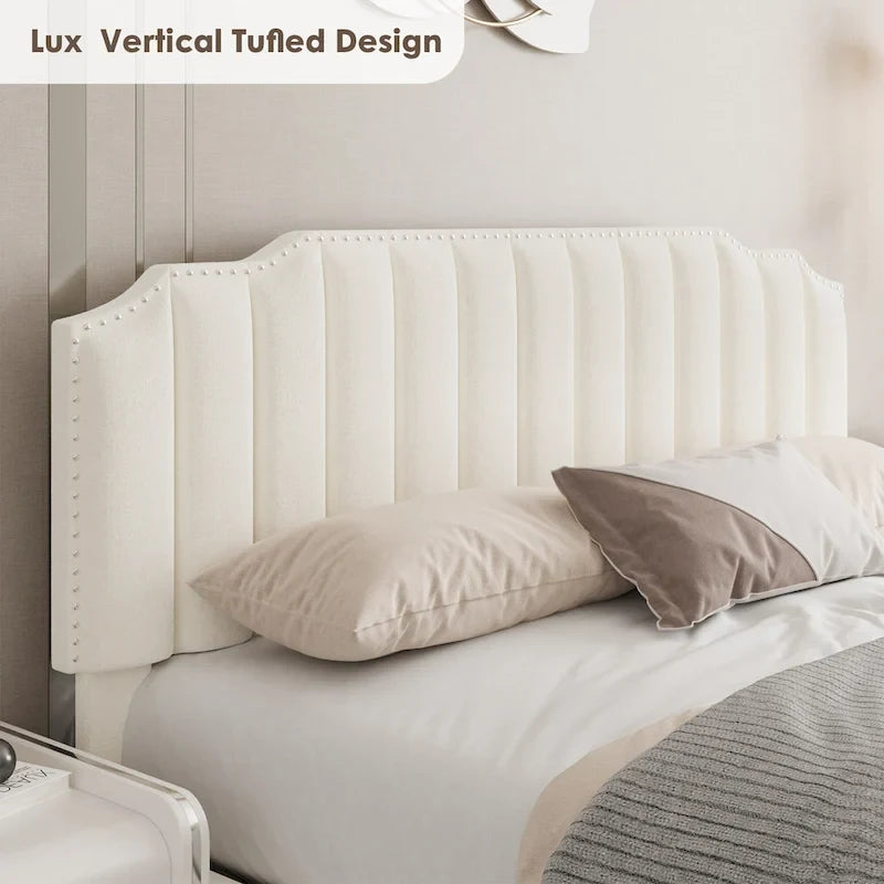 Full Size Modern Style Velvet Upholstered Platform Bed with Storage Space for Bedroom
