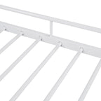 Metal Daybed with Curved Handle Design and Twin Size Trundle for Bedroom
